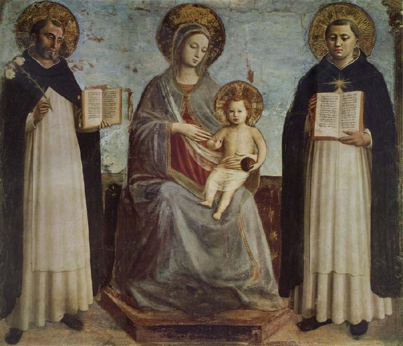 Fra Beato Madonna and Child with St Dominic and St Thomas of Aquinas Germany oil painting art